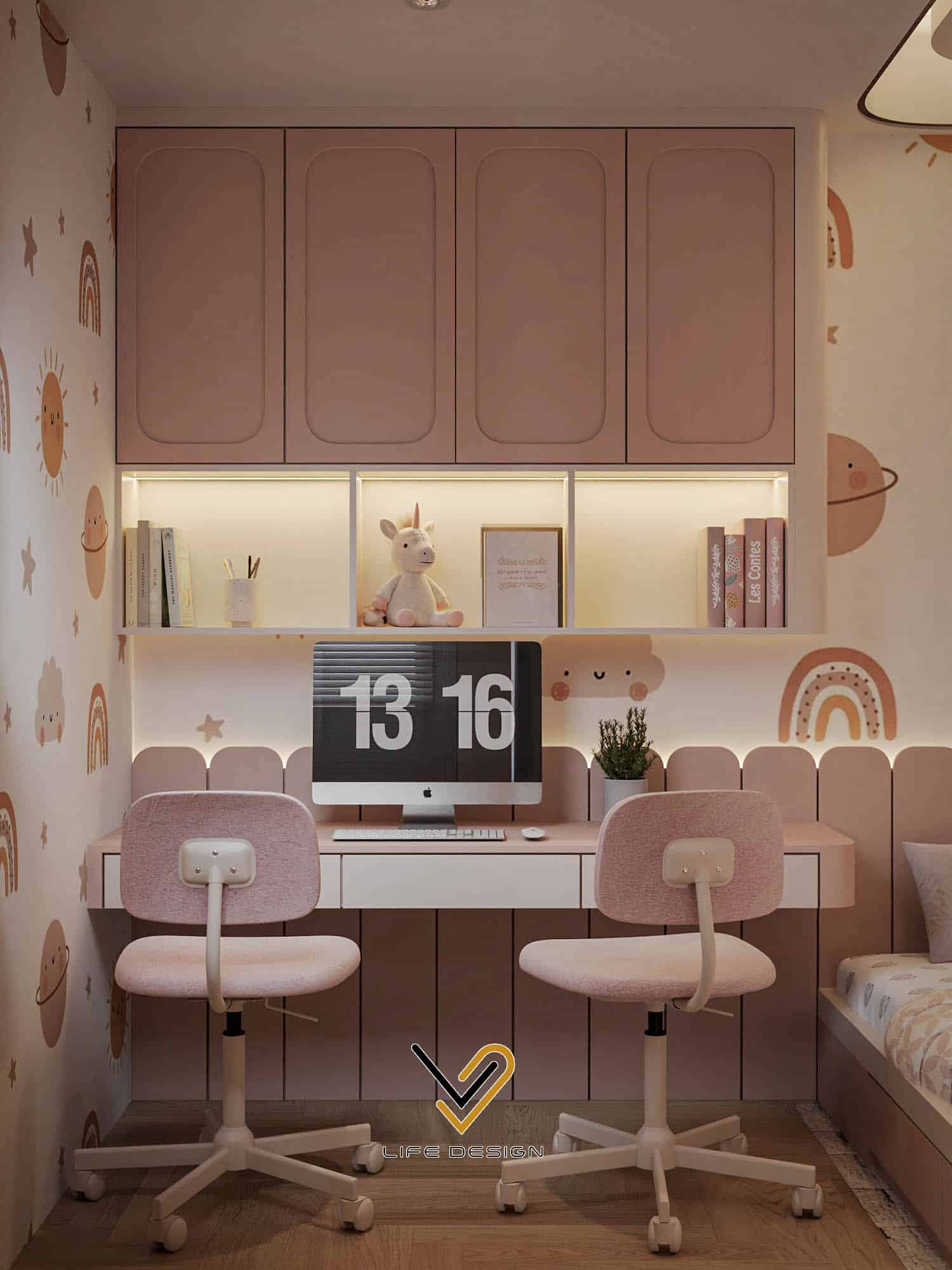 Phòng ngủ bé gái 