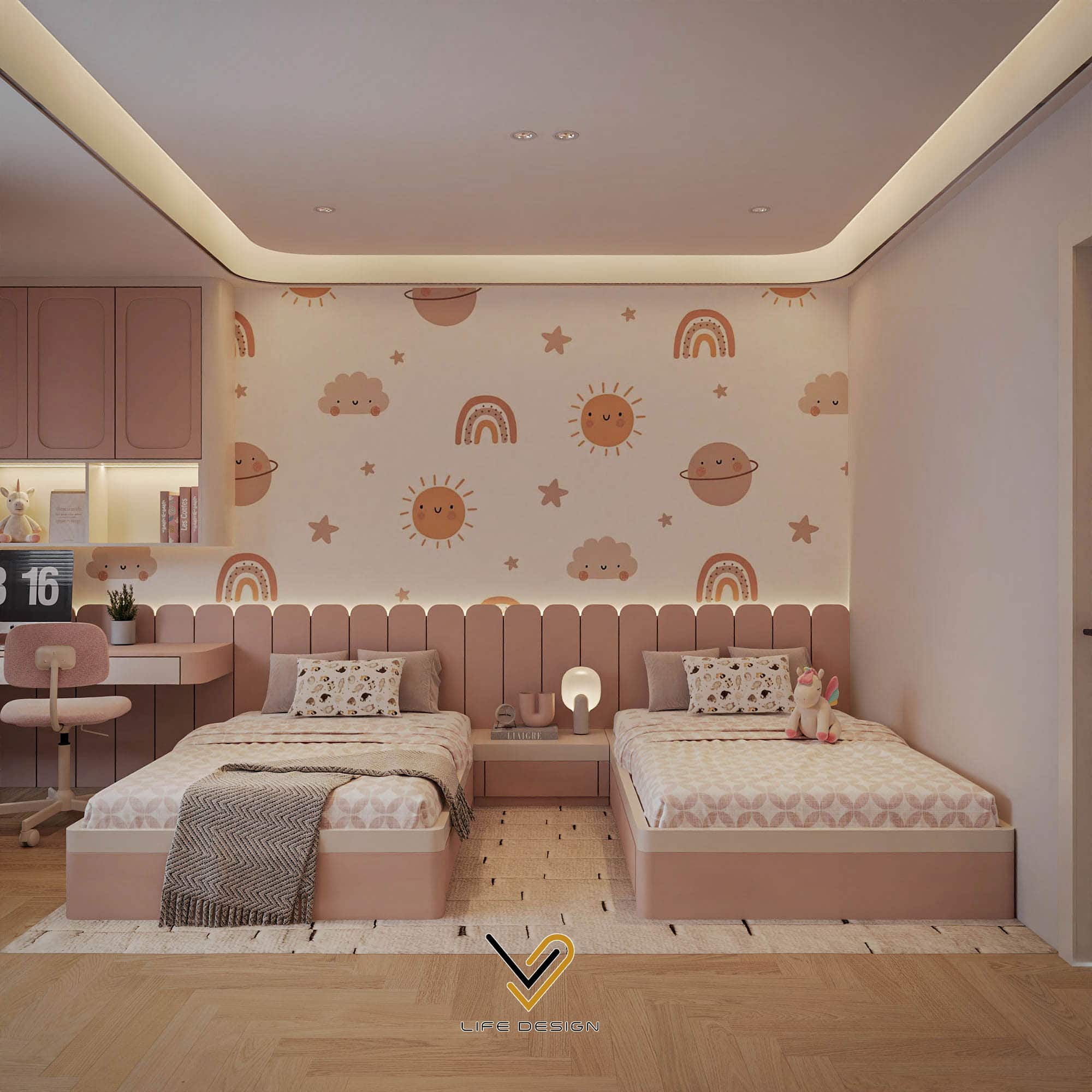 Phòng ngủ bé gái 