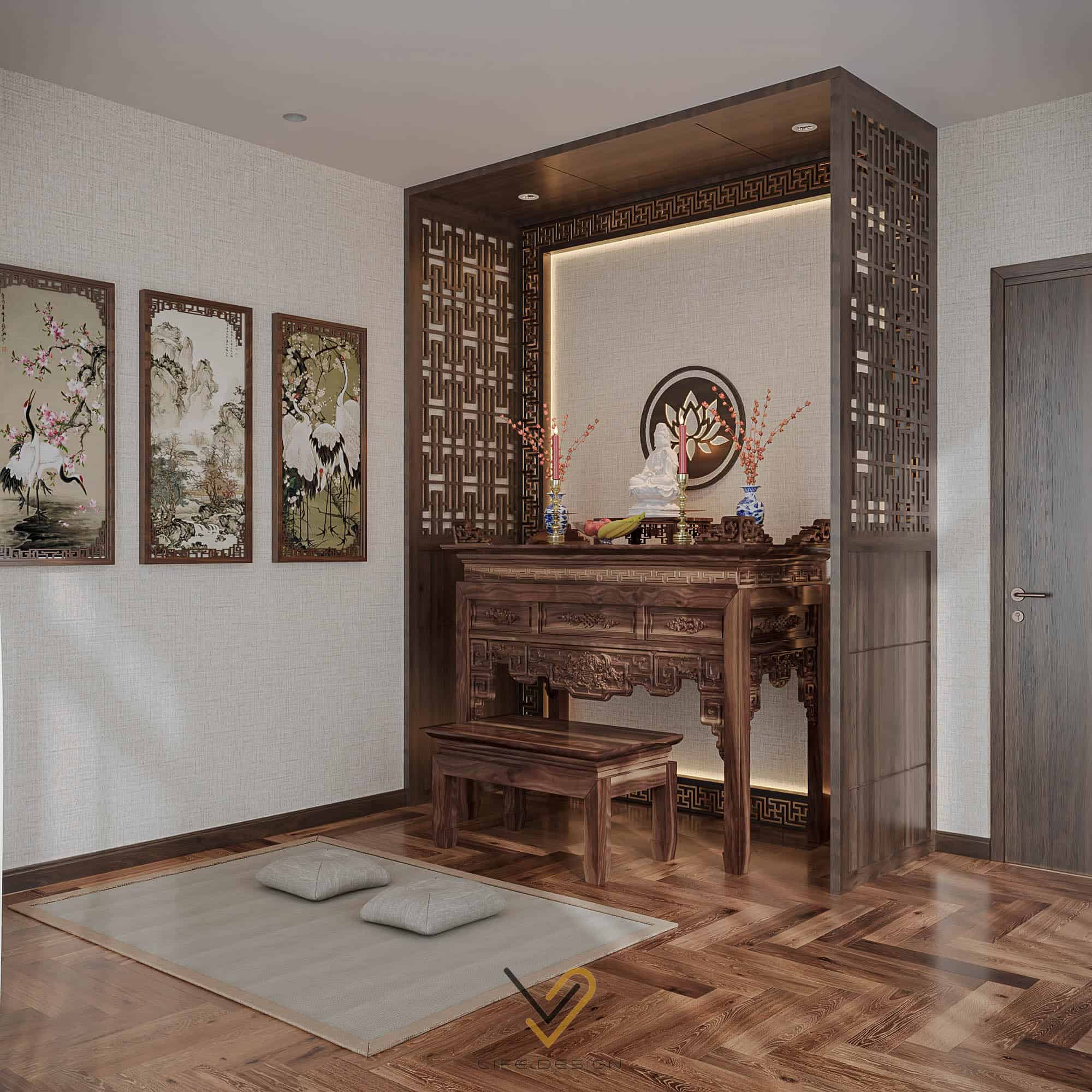 Ưu tiên đặt phòng thờ tại không gian thông thoáng, rộng rãi 