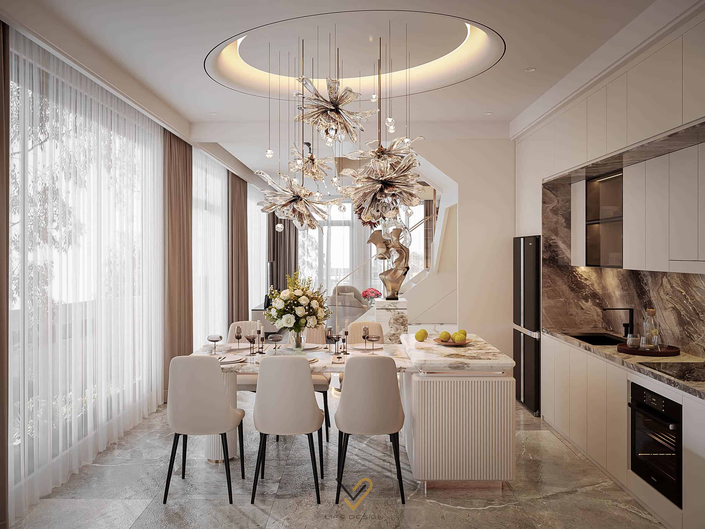 Nội thất phòng bếp phong cách hiện đại 