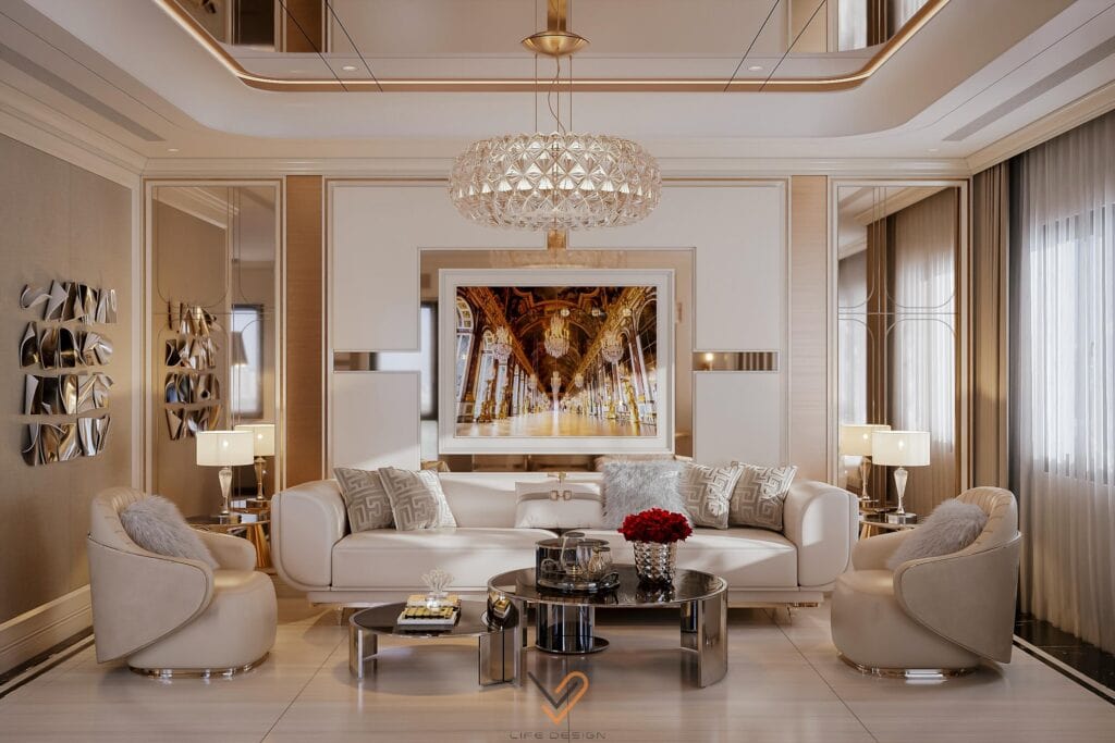 ECOPARK THẢO NGUYÊN | MR. THÀNH | THIẾT KẾ NỘI THẤT BIỆT THỰ LIỀN KỀ | PHONG CÁCH HIỆN ĐẠI LUXURY | KHÁCH - BẾP, 5 NGỦ 3 he Interactive LightMix phong khach0020000