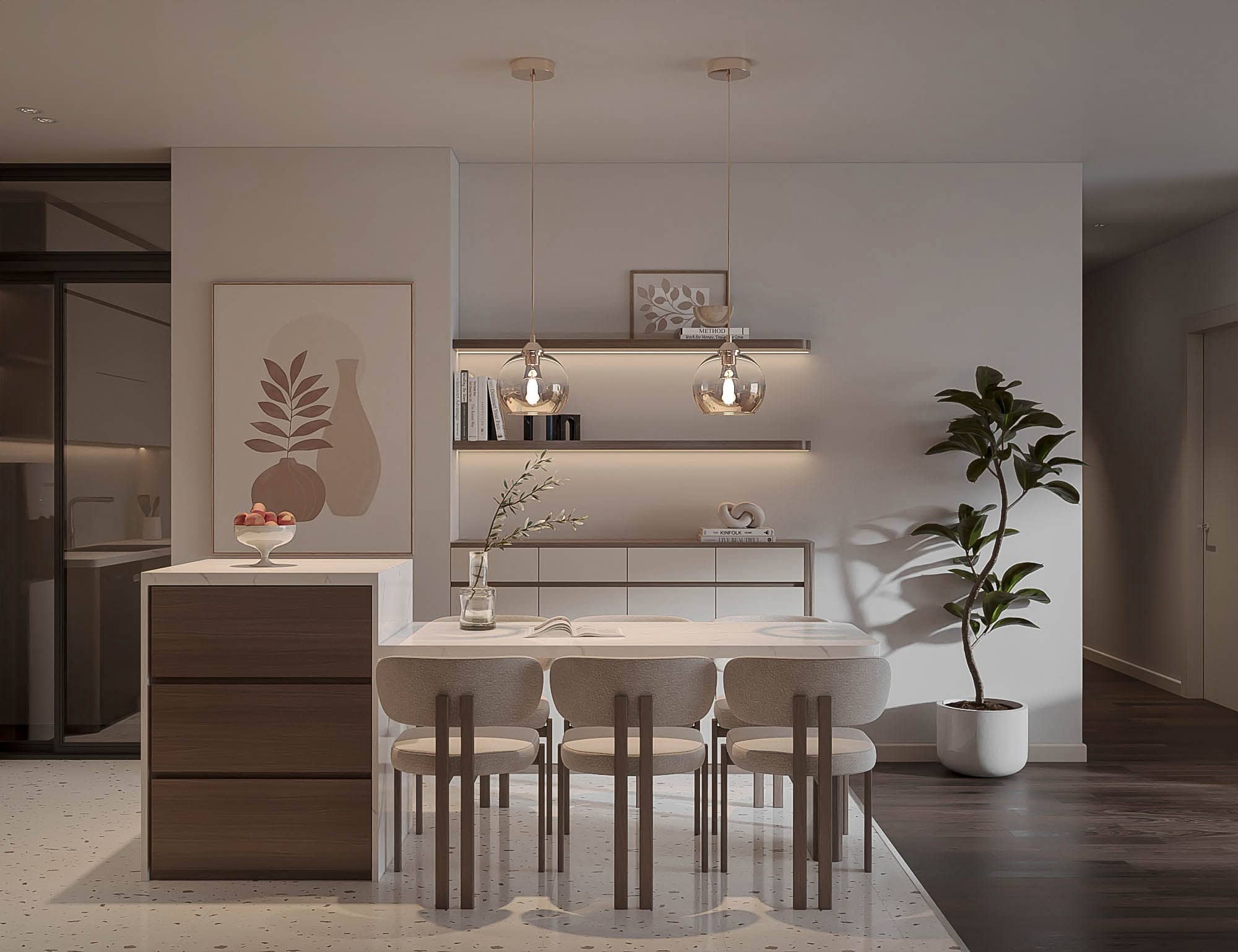 Phong cách nội thất năm 2026 với sự tối giản trong bố cục và cách bày trí 