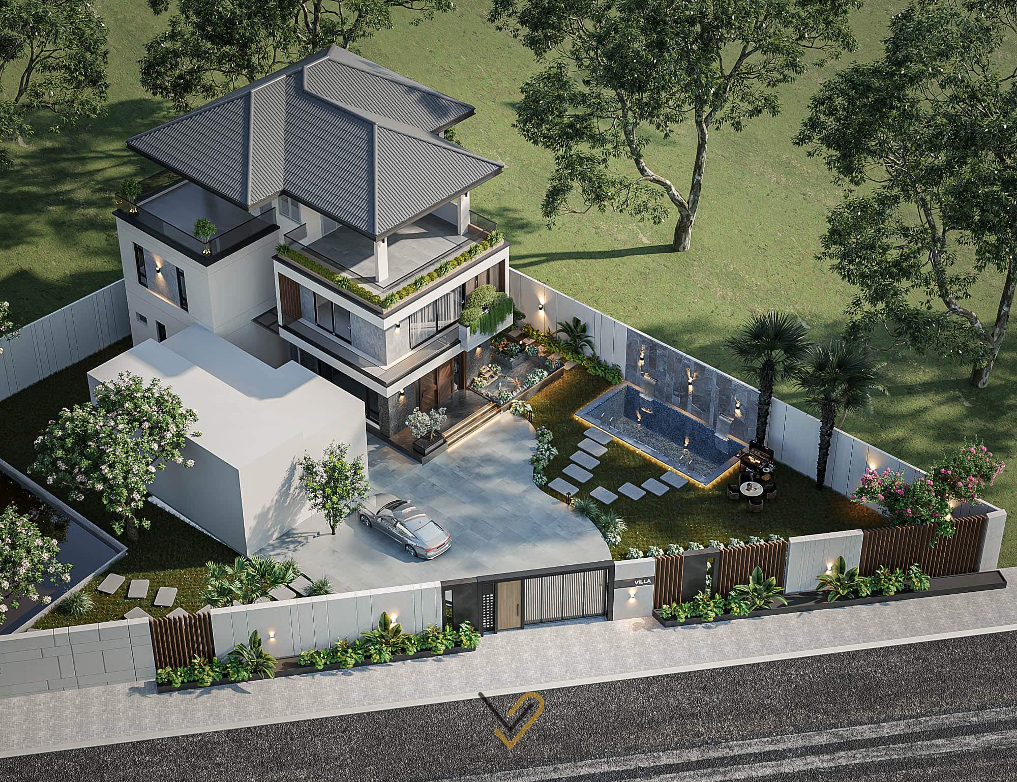 Tổng thể được quy hoạch gọn gàng 