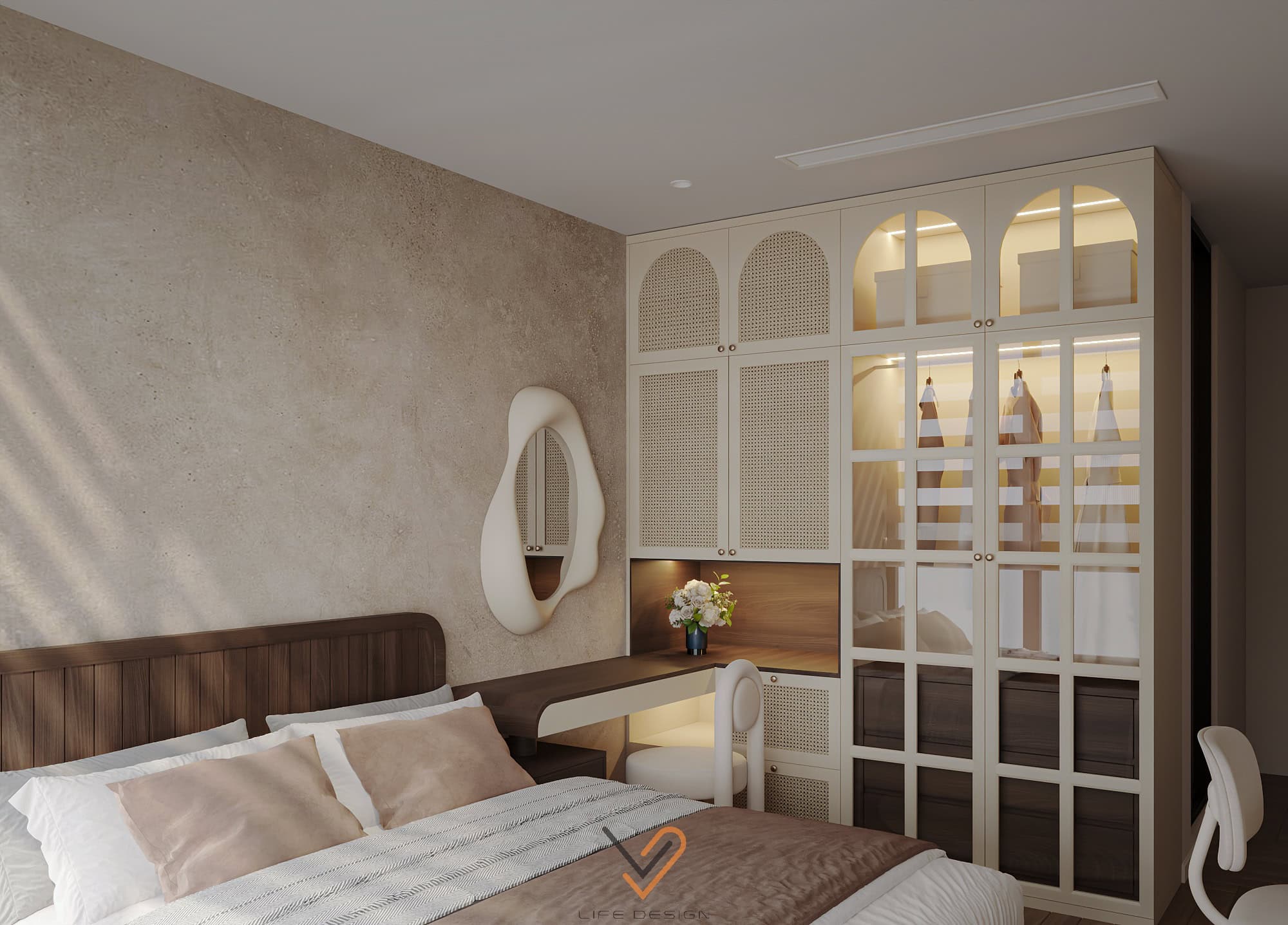 Xu hướng nội thất năm 2026 với những đường cong mềm mại tạo cảm giác ấm áp và bao bọc 