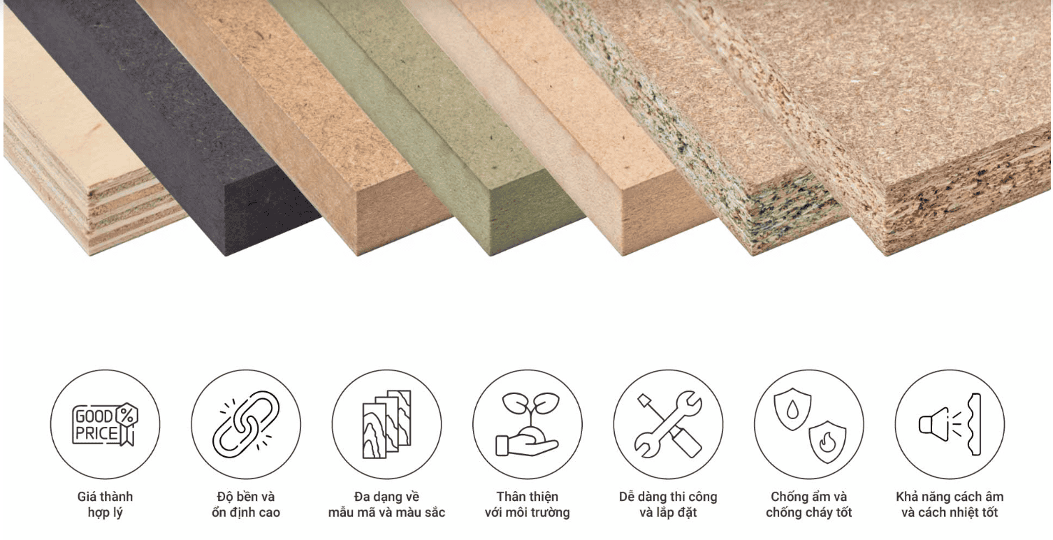 Ván gỗ công nghiệp có những ưu điểm vượt trội 