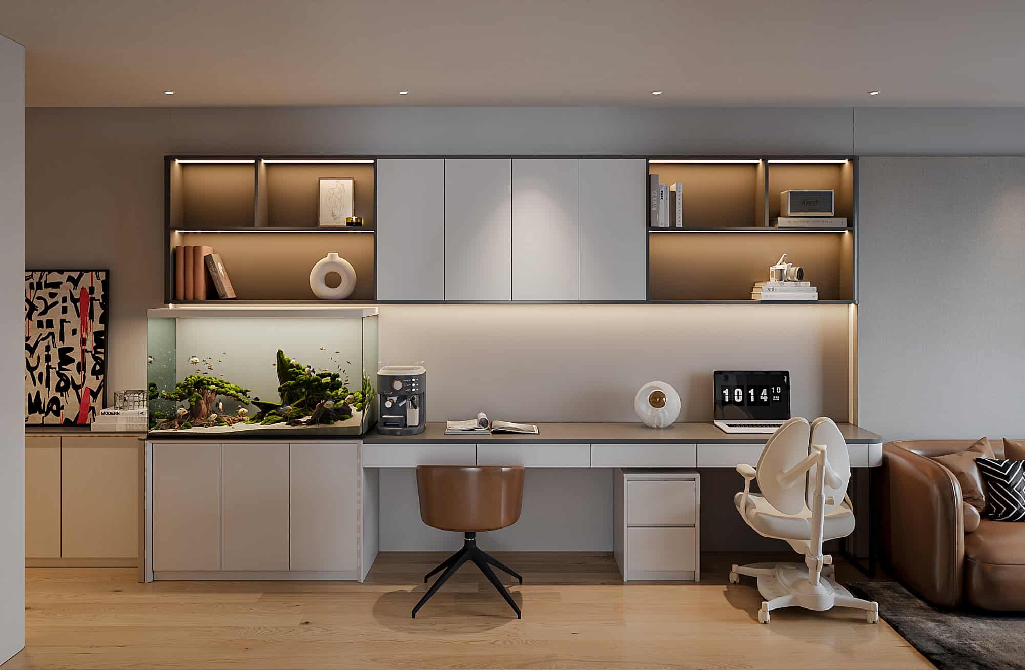 Không gian tích hợp nhiều công năng, mang tới sự tiện nghi, thuận tiện trong sinh hoạt 