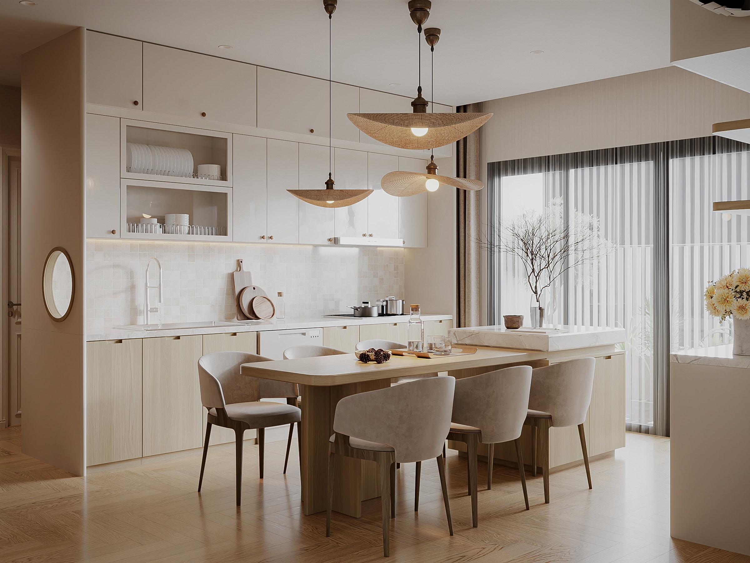 Một không gian sống với tone màu rất phù hợp với tính cách nhẹ nhàng, thích sự bình yên và tự do của tâm hồn 