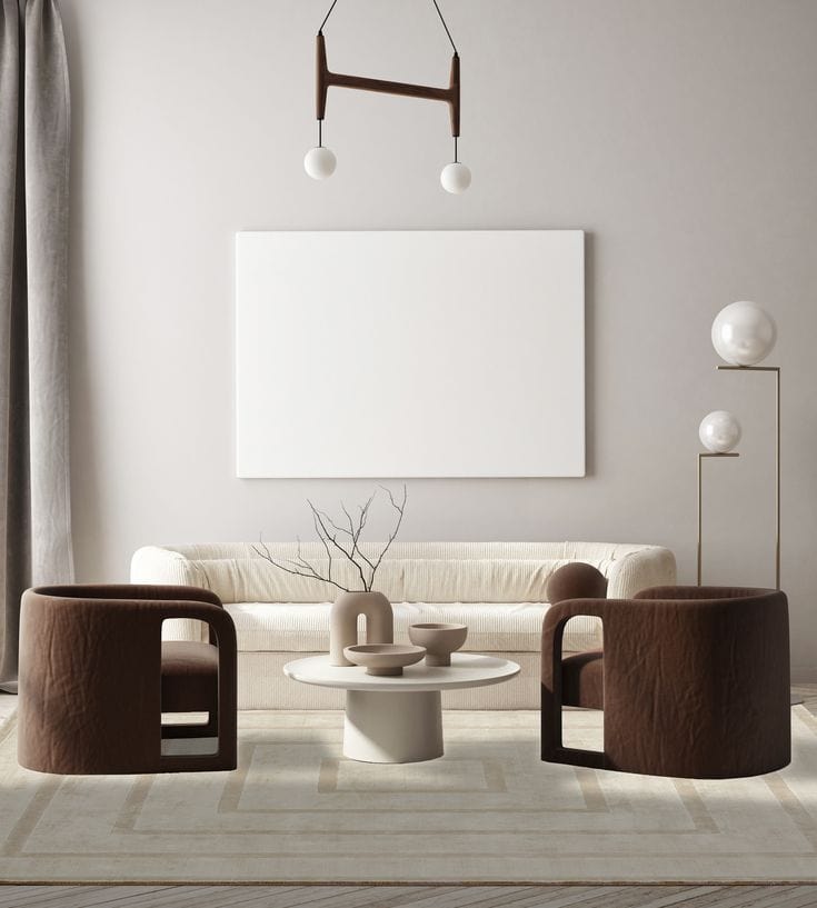 Ứng dụng màu sắc của năm 2026 Cloud Dancer vào phong cách thiết kế hiện đại tối giản 