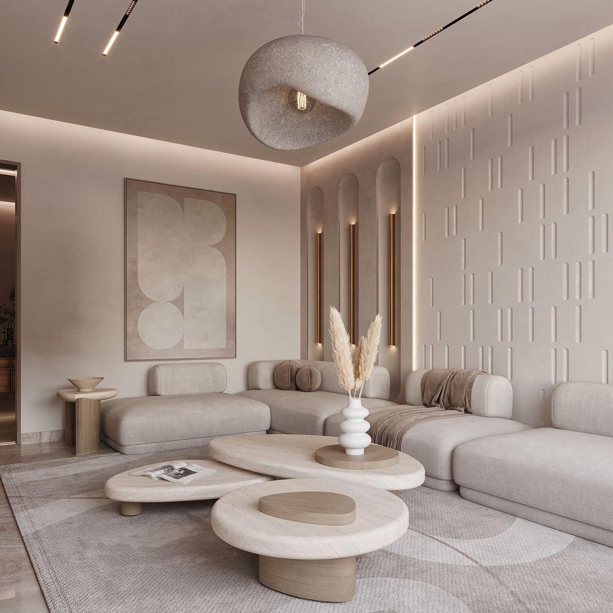 Thiết kế nội thất với bảng màu Cloud Dancer của năm 2026 